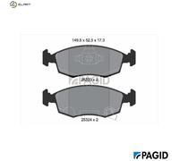 Pagid Brake Pad Set T2139N – Disc Brake for Fiat/Lancia Panda 1.0L 2cyl (312A4.000/A6.000)