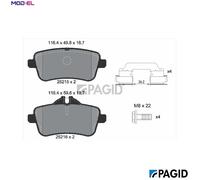 PAGID T2151N Brake pad set