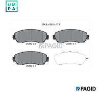 PAGID T2163N Brake pad set