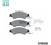 PAGID T2173N Brake pad set