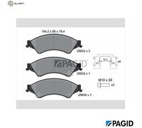 PAGID T2173N Brake pad set