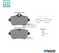 PAGID T2184N Brake pad set