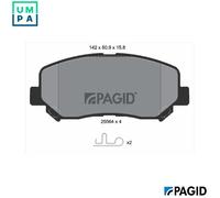 BRAKE PAD SET DISC BRAKE T2194N FOR MAZDA CHRYSLER PY-Y8/ZA/VPS 2.5L PEYK 2.0L