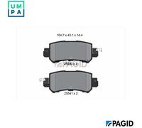 BRAKE PAD SET DISC BRAKE T2195N FOR MAZDA P5X9/P5Z7/P5ZE 1.5L S5-DPTS 1.5L 4cyl