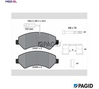 PAGID T2201N Brake pad set