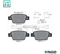 BRAKE PAD SET DISC BRAKE T2207N FOR FIAT BRAVO/Van/II LANCIA 2.0L 4cyl BRAVO II
