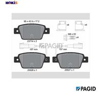 BRAKE PAD SET DISC BRAKE T2207N FOR FIAT BRAVO/Van/II LANCIA 2.0L 4cyl BRAVO II