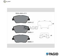 PAGID T2209N Brake pad set