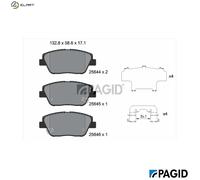 PAGID T2209N Brake pad set