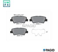 BRAKE PAD SET DISC BRAKE T2210N FOR HYUNDAI KIA KG MOBILITY SSANGYONG