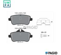PAGID T2214N Brake pad set