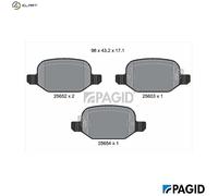 PAGID T2232N Brake pad set