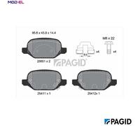 BRAKE PAD SET DISC BRAKE T2233N FOR FIAT 312A2.000/A7.000 0.9L 2cyl PANDA 1.2L