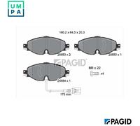 PAGID T2239N Brake pad set
