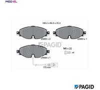 PAGID T2239N Brake pad set