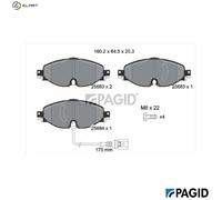 BRAKE PAD SET DISC BRAKE T2239N FOR SKODA KAROQ SUPERB/III OCTAVIA/IV/Combi 1.0L
