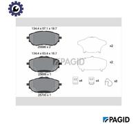 Pagid Brake Pad Set T2243N - Disc brake for Toyota 1NR-FE/1ND-TV/8NR-FTS