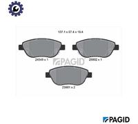 BRAKE PAD SET DISC BRAKE T2267N FOR FIAT 199 B6.000 0.9L 2cyl 500L 4cyl 500L