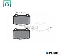 BRAKE PAD SET DISC BRAKE T2281N FOR HYUNDAI JEEP GRAND/CHEROKEE/VAN/IV TESLA