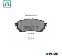 BRAKE PAD SET DISC BRAKE T2284N FOR MAZDA PY-RPR/VPR/VPS/Y8/ZA 2.5LPEXL 4cyl 6