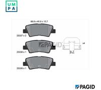 BRAKE PAD SET DISC BRAKE T2295N FOR HYUNDAI ACCENT/V CRETA i20/III/ACTIVE i30