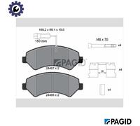 PAGID T2296N Brake pad set
