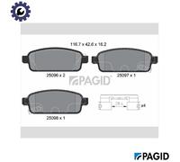 PAGID T2298N Brake pad set