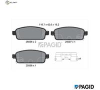 BRAKE PAD SET DISC BRAKE T2298N FOR VAUXHALL ZAFIRA/Mk/III OPEL ASTRA/FAMILY/J