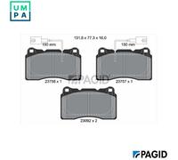 PAGID T2308N Brake pad set