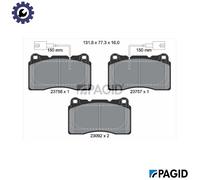 PAGID T2308N Brake pad set