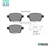 PAGID T2324N Brake pad set