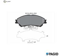 Pagid Brake Pad Set T2328N - Disc Brake for Suzuki K10C-T 1.0L 3cyl, VITARAM16A 1.6L