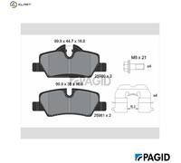PAGID T2341N Brake pad set