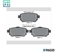 PAGID T2343N Brake pad set
