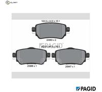 PAGID T2343N Brake pad set
