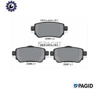 BRAKE PAD SET DISC BRAKE T2343N FOR RENAULT NISSAN M5M460 1.6L H5H490/470 1.3L