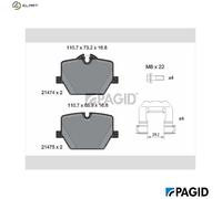 PAGID T2347N Brake pad set