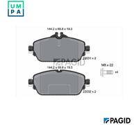 PAGID T2372N Brake pad set