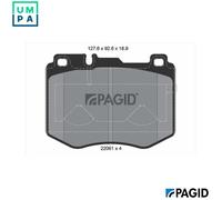 PAGID T2378N Brake pad set