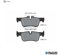BRAKE PAD SET DISC BRAKE T2399N FOR MINI BMW X1/F48 B37 C15 A 1.5L 3cyl B47C20