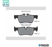 BRAKE PAD SET DISC BRAKE T2399N FOR MINI BMW X1/F48 B37 C15 A 1.5L 3cyl B47C20
