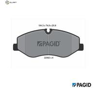 BRAKE PAD SET DISC BRAKE T2414N FOR MERCEDES-BENZ MARCO/POLO/Camper V-CLASS 1.7L