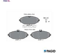 BRAKE PAD SET DISC BRAKE T2416N FOR MERCEDES-BENZ C-CLASS/Convertible/T-Model