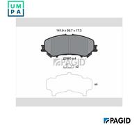 BRAKE PAD SET DISC BRAKE T2425N FOR RENAULT NISSAN M5M460 1.6L H5H490/470 1.3L