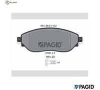 PAGID T2433N Brake pad set