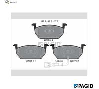PAGID T2438N Brake pad set