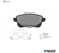 PAGID T2441N Brake pad set