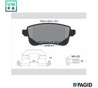 PAGID T2441N Brake pad set