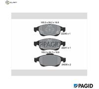 PAGID T2445N Brake pad set