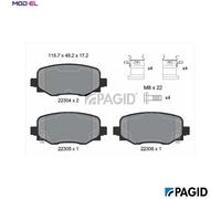 PAGID T2446N Brake pad set